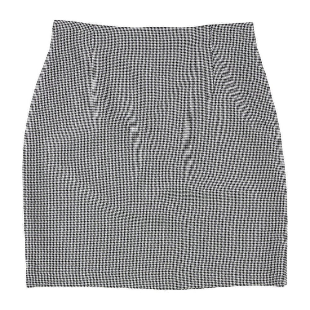 Tahari Arthur S. Levine Women's Zip Back Houndstooth Midi Pencil Skirt Size 8P